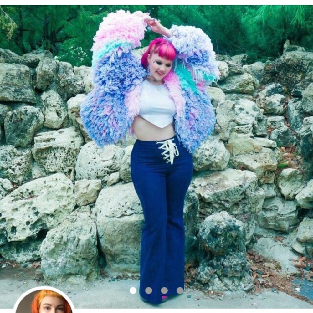 Saccharine Shrine Super Sick Yarn Coat
